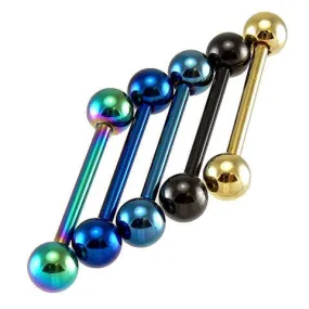 14G Ion Plated Tongue Barbell