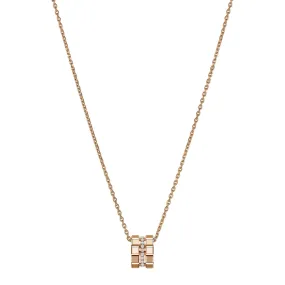 18ct Rose Gold Ice Cube Mini Diamond Set Pendant