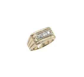 3 Inline 1/3 Carat Diamond Men's Ring