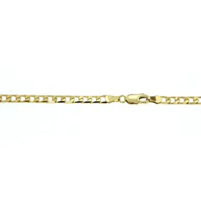 9CT FLAT CURB BRACELET & CHAIN 2.1mm Wide