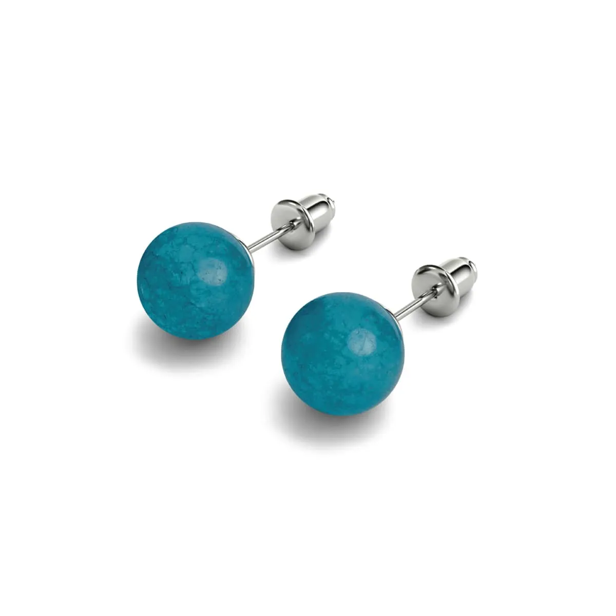 Aquamarine | .925 Sterling Silver | Gemstone Stud Earrings