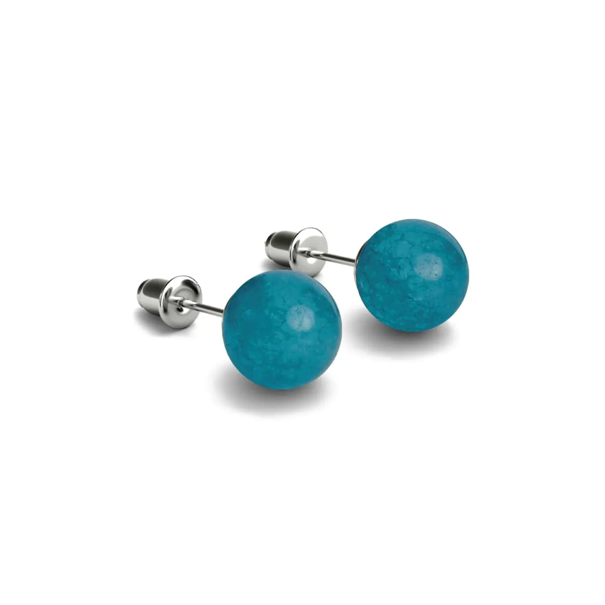 Aquamarine | .925 Sterling Silver | Gemstone Stud Earrings