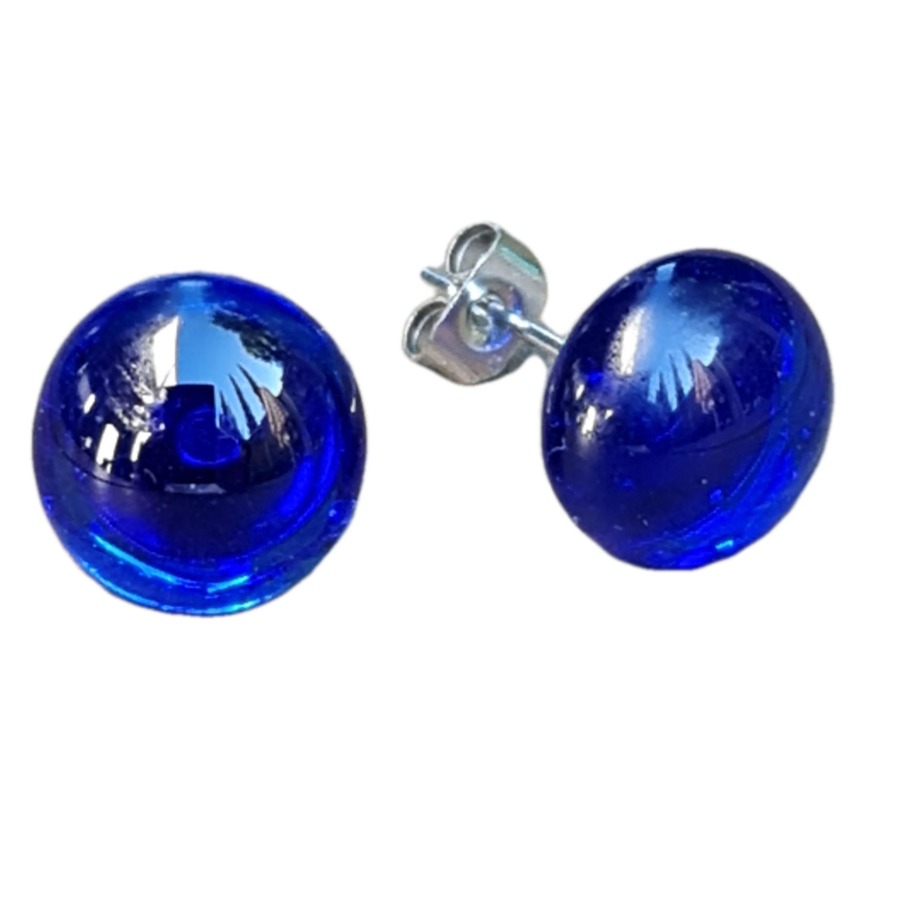 Artisan Glass stud earrings Blue