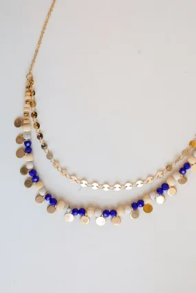 Aspen Blue Beaded Layered Necklace