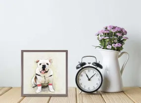 Best Friend - Luther The Bulldog Mini Framed Canvas