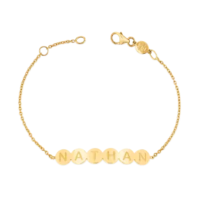 Bubble Round Engravable ID Bracelet