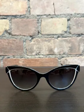 Bvlgari Black & White Cateye Sunglasses