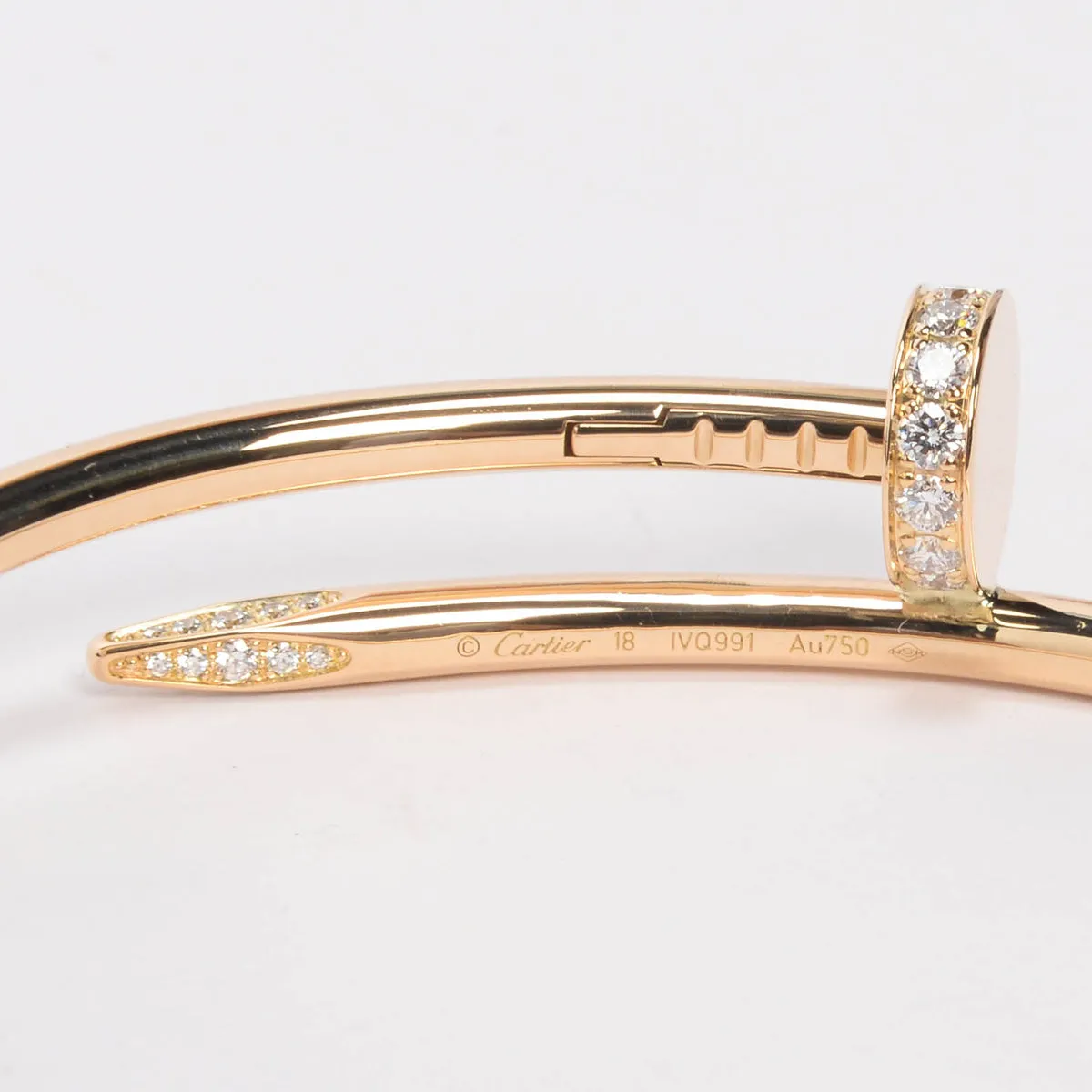 Cartier 18k Yellow Gold Juste Un Clou Diamonds Bracelet