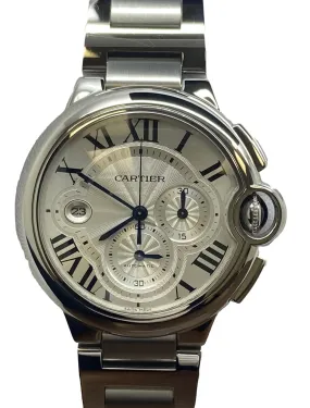 Cartier  Ballon Bleu XL Chronograph W6920002 Silver Dial Automatic Men's Watch