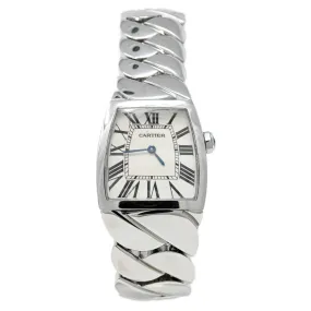 Cartier Ladies La Dona Stainless Steel 29x27mm White Roman Dial Watch Ref #: W660022I