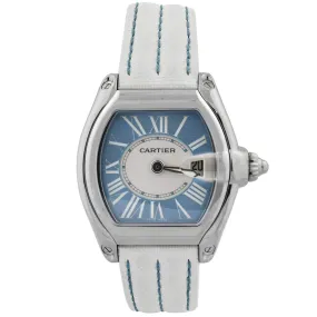 Cartier Ladys Roadster Stainless Steel 31mm Blue Roman Dial Watch Reference #: W62053V3