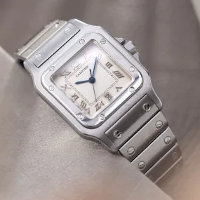 Cartier Santos Galbée 987901 Steel Case with Cream Matte Dial