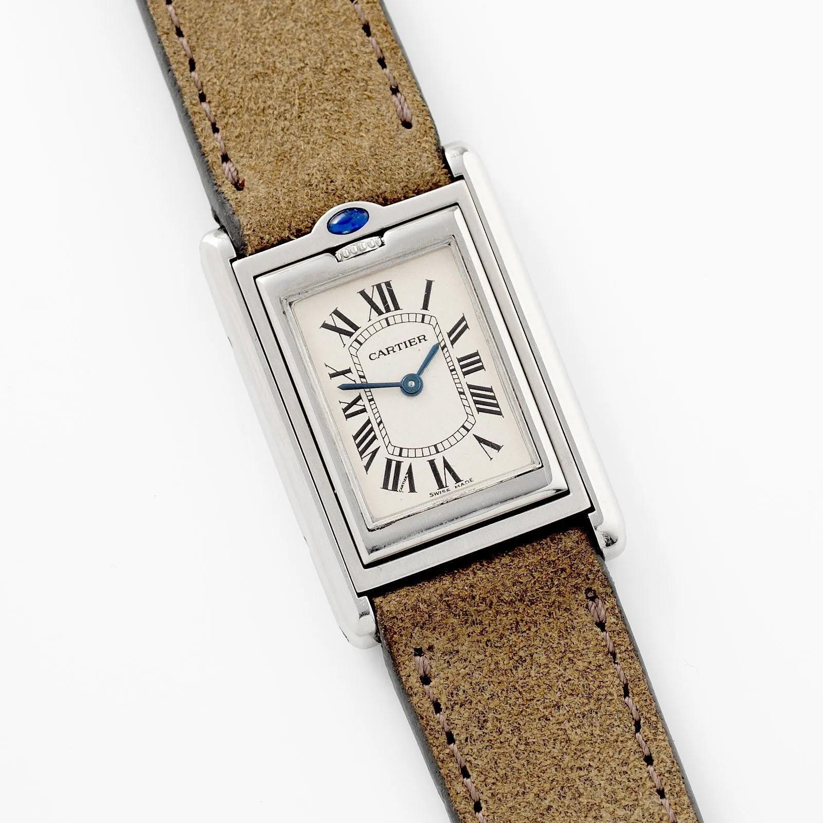 Cartier Tank Basculante Steel 2405