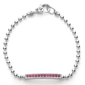 Caviar Spark Ruby Beaded Bracelet