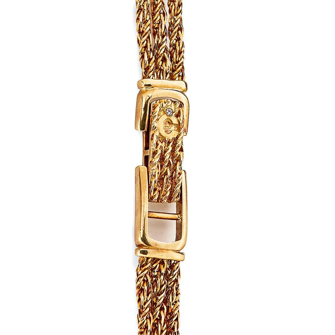 Chopard Vintage Yellow Gold Blue Sapphire Diamond Watch