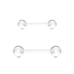 Clear Flexible Tongue Barbell Retainer