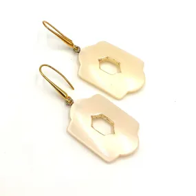 Cream Moonglow Statement Earrings