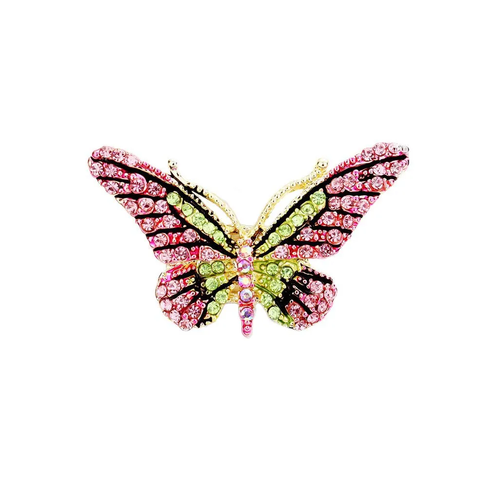 Crystal Pave Butterfly Stretch Ring