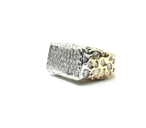 Custom Men’s 4.50ctw Pave Diamond Ring