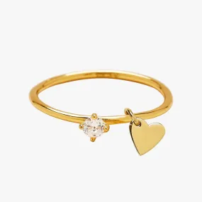 Demi-Fine Engravable Heart Ring