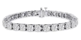 Diamond Tennis Bracelet (19.64 ct Diamonds) in White Gold