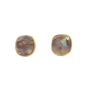 Felice Square Earrings Labradorite