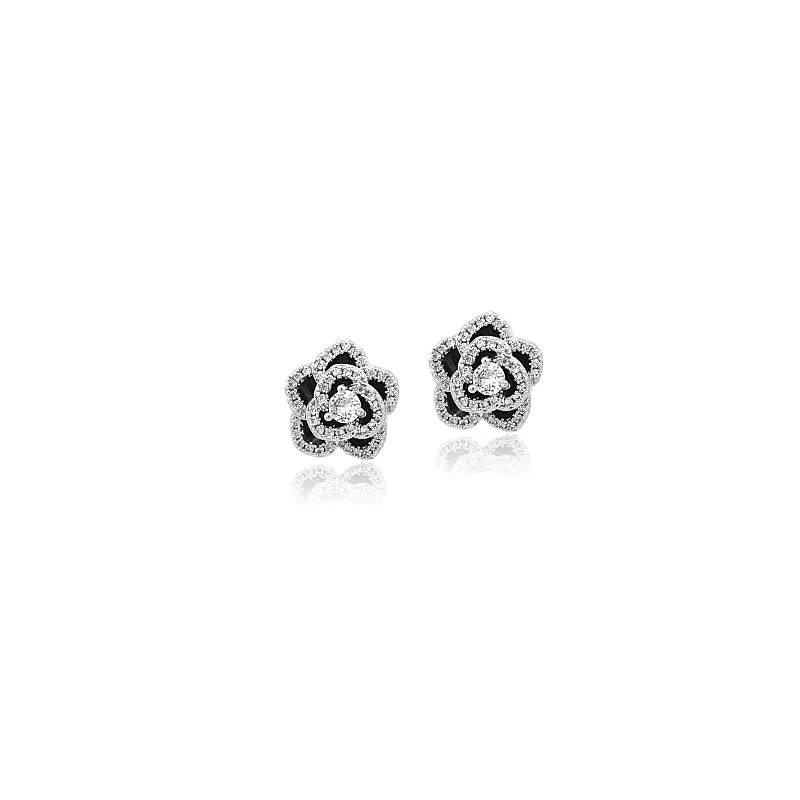 Flower Cubic Zirconia Earrings