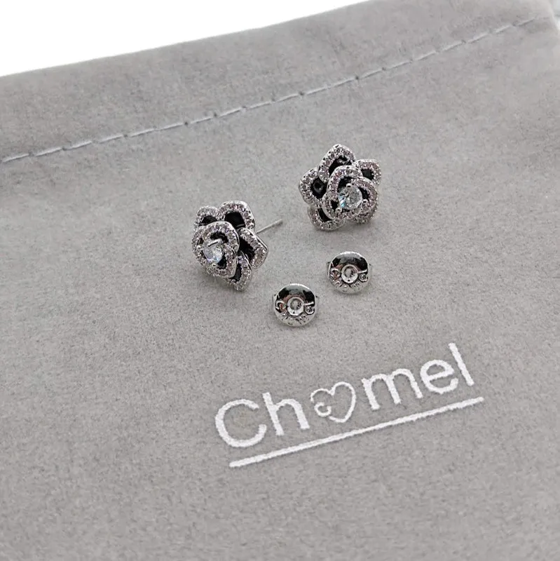 Flower Cubic Zirconia Earrings