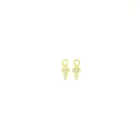 FUSE by Roset - Madge 10K Yellow Gold Cross Diamond Earring Charms