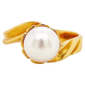 Genuine Cultured Pearl Estate Ring