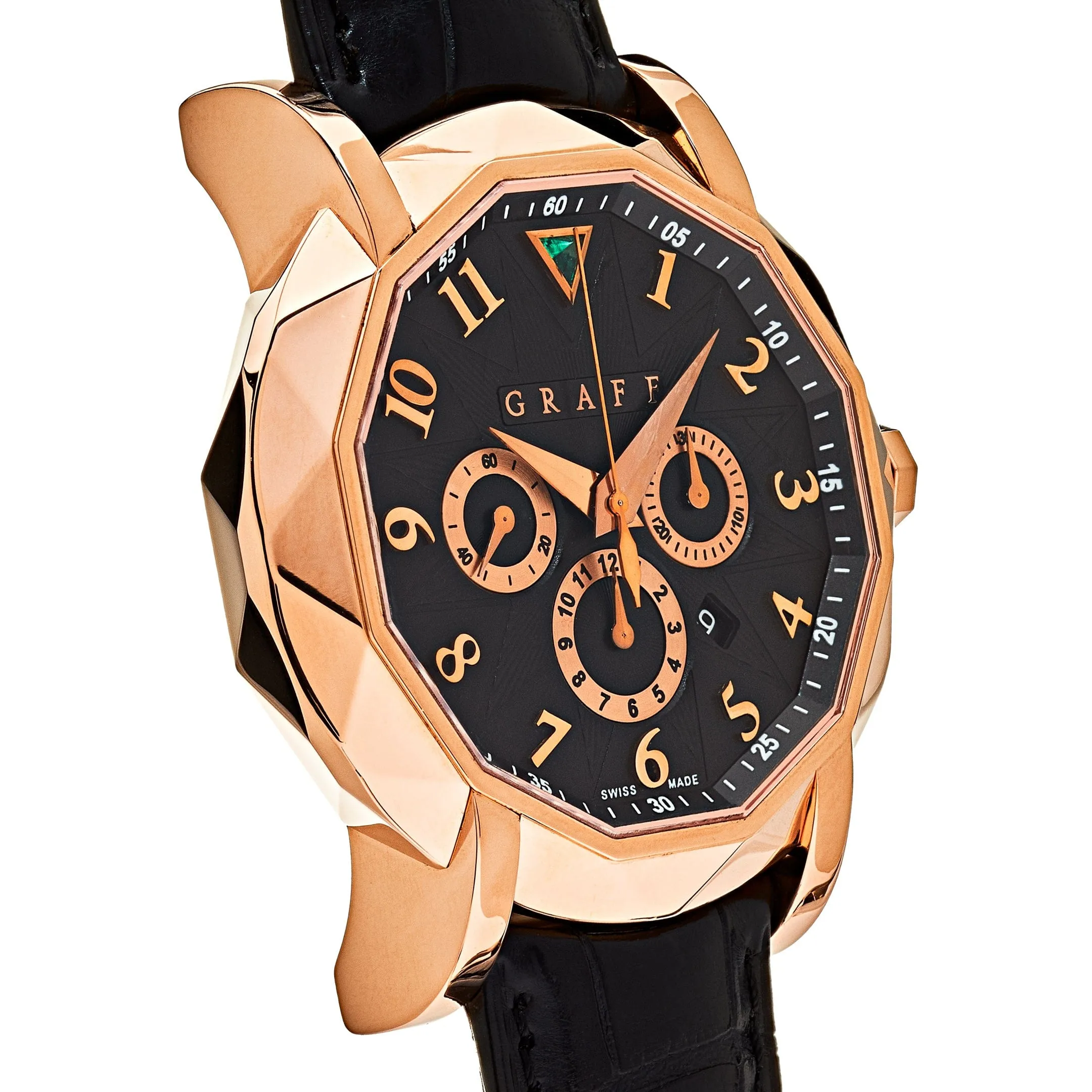 Graff Chronograph Rose Gold Black Dial Limited Edition CG42PGB