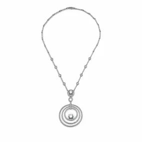 Graff Platinum and White Gold Diamond Microset Bulls' Eye Necklace