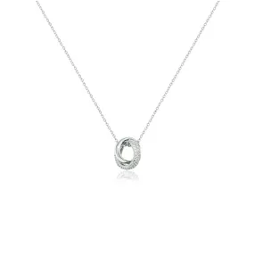 Interlocking Ring Cubic Zirconia Necklace