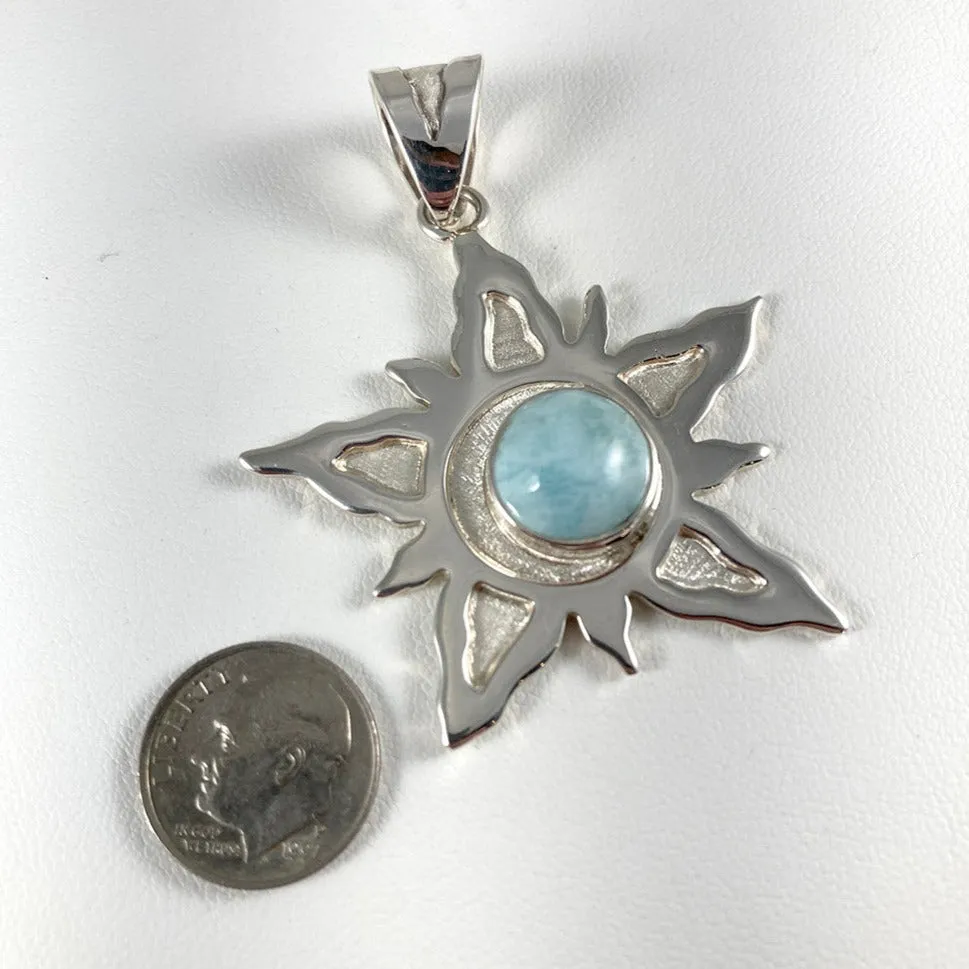 Larimar & Sterling Silver Pendant