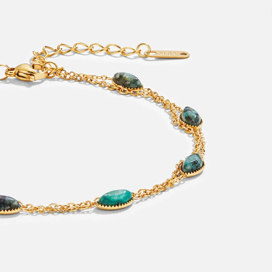 Layered Alana Peridot Anklet