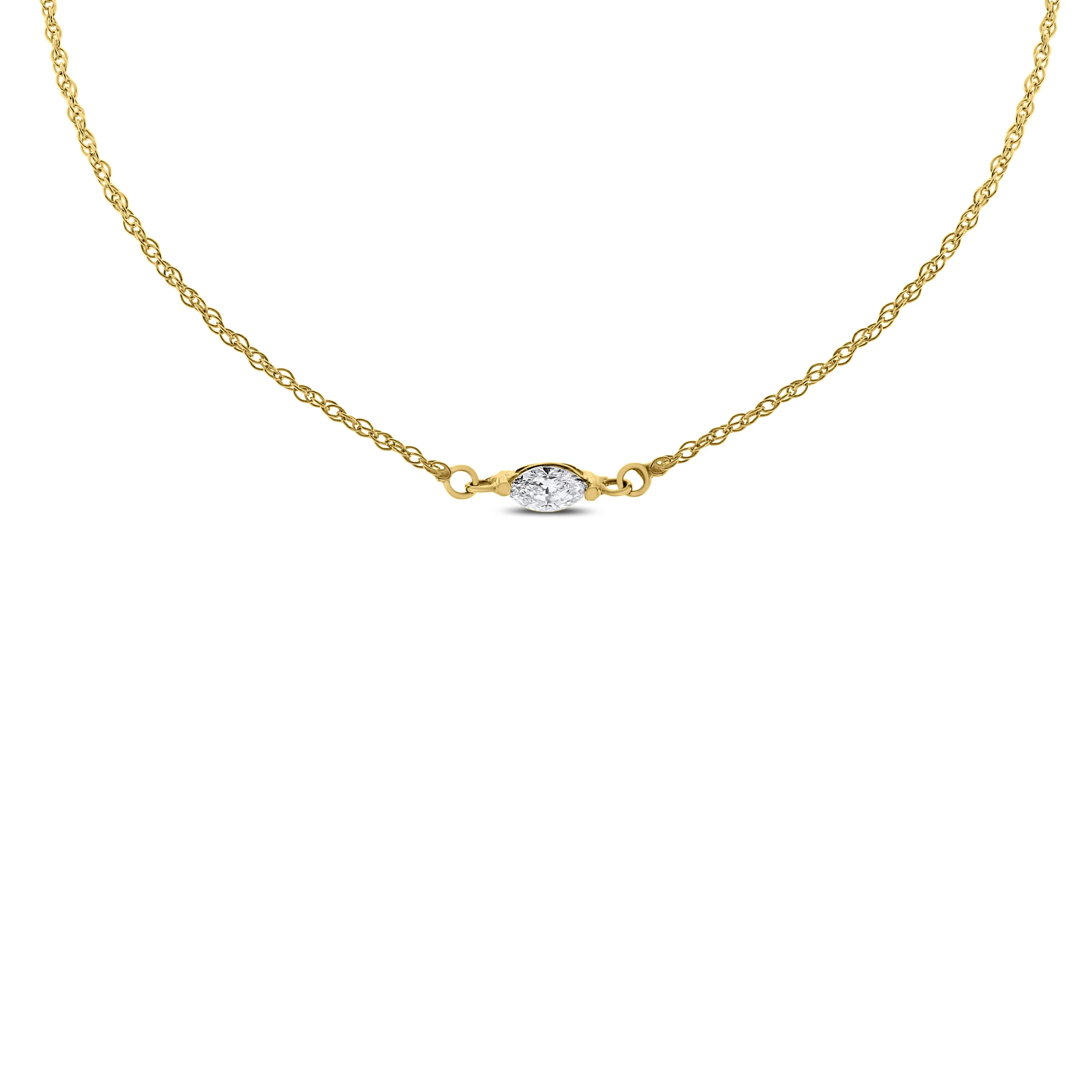 Marquise Diamond Anklet (0.34 ct Diamond) in Yellow Gold