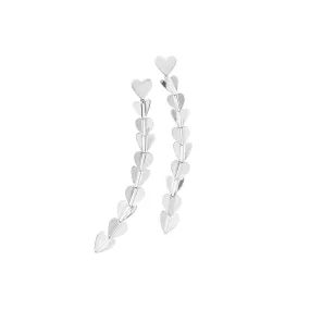 Medium White Gold Wings of Love Drop Earrings