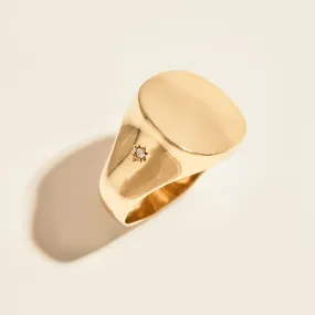 Mila Gold Ring Side Star Setting