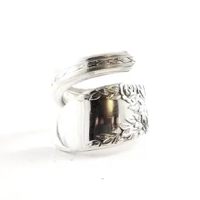 National Rose & Leaf Wrap Around Spoon Ring