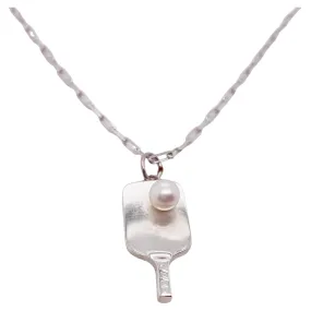 Pearl Pickleball Paddle Necklace