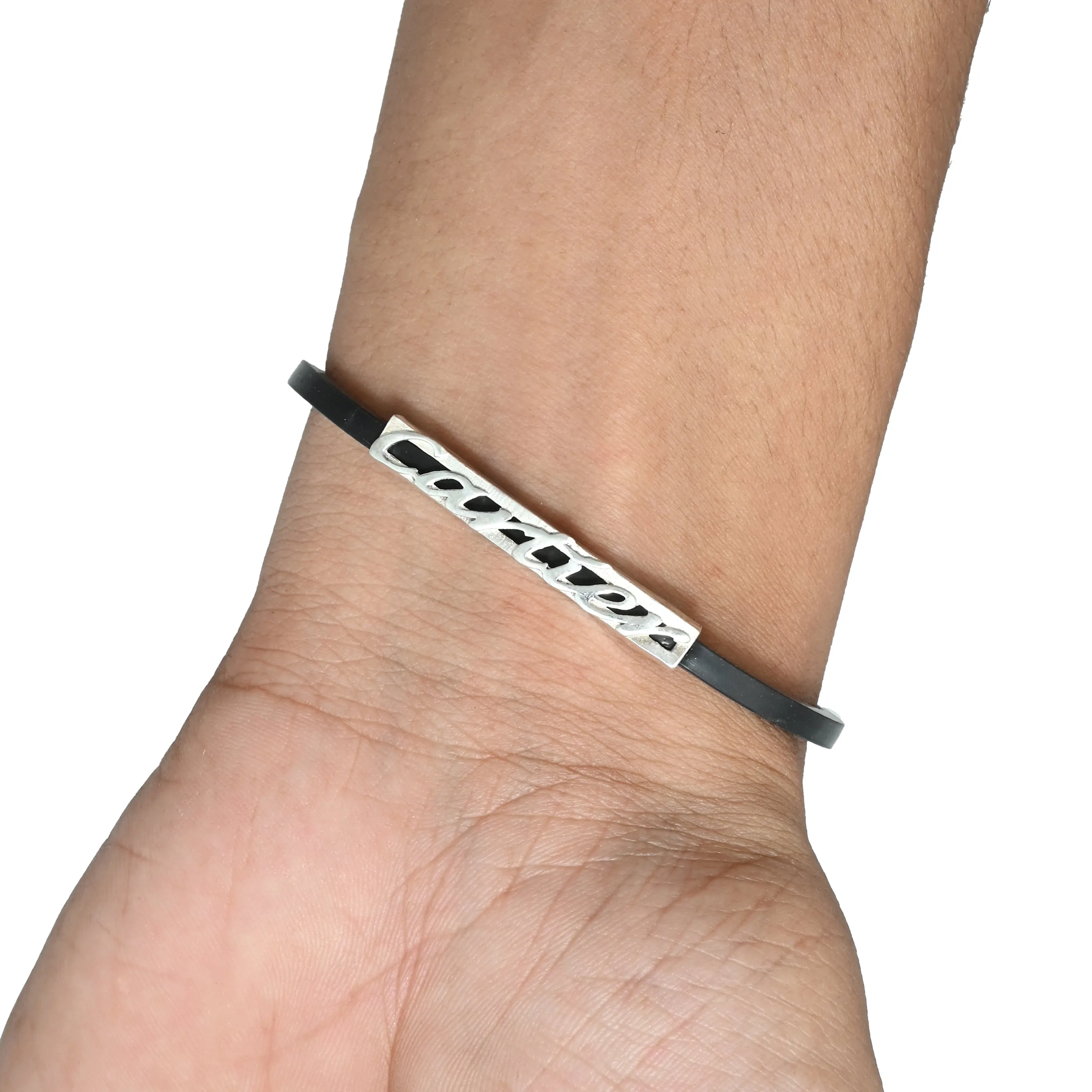 Silver Black Cartier Bracelet for Mens & Women