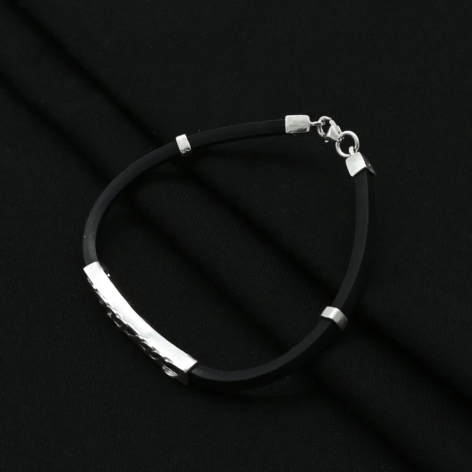 Silver Black Cartier Bracelet for Mens & Women