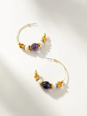 Vintage Bead Hoop Earrings