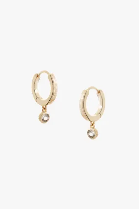 White Topaz Hoop Earrings